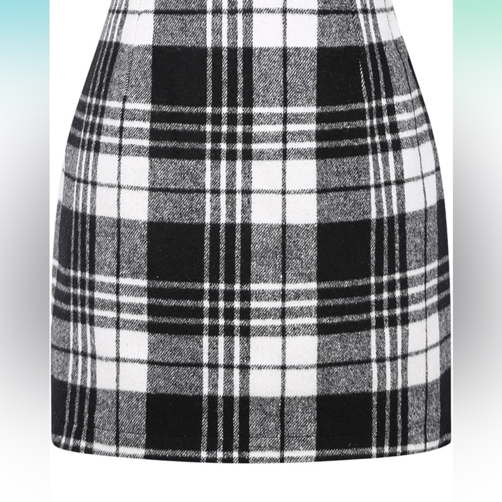 Wool Plaid mini skirt